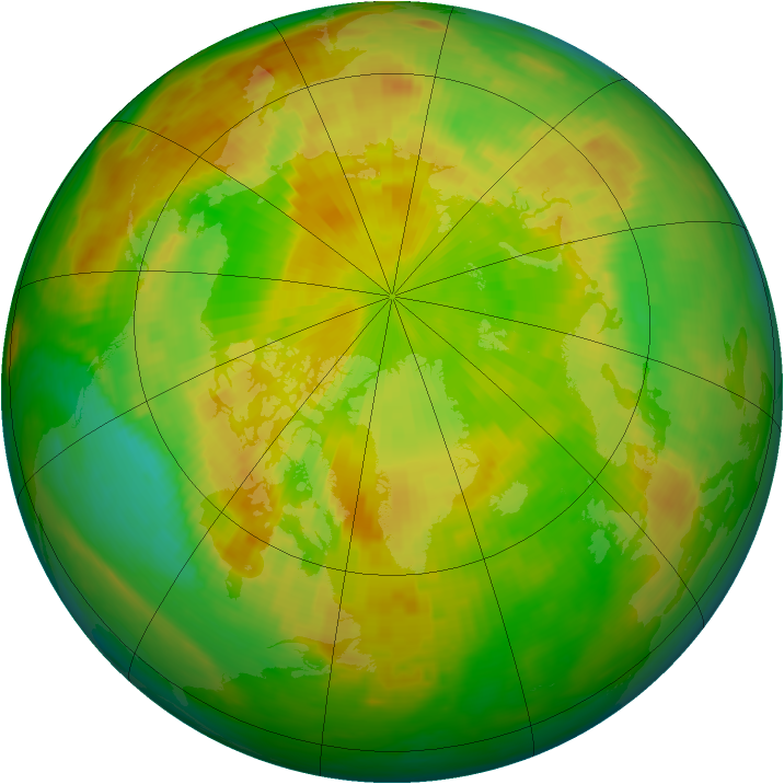 Arctic ozone map for 30 May 1986